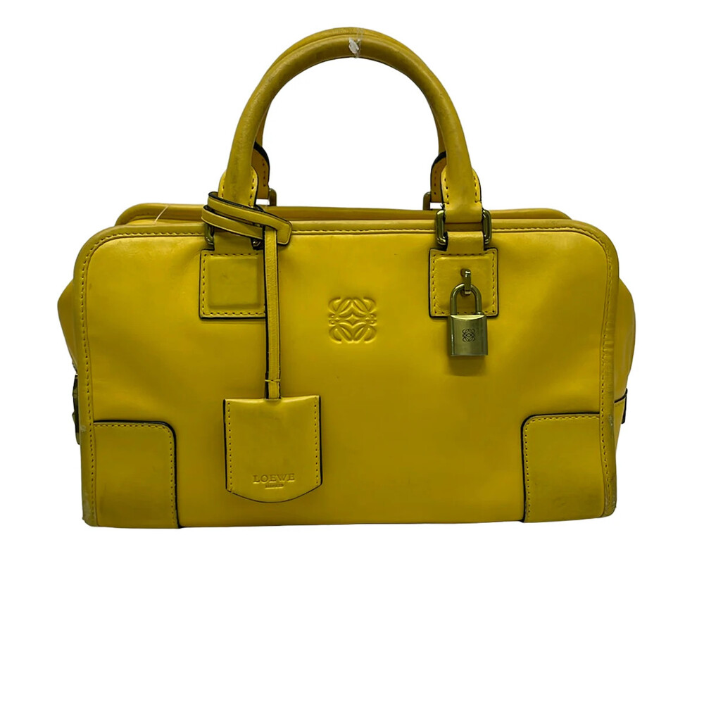 Loewe Amazona 28 Yellow Leather Handbag #341185L57B